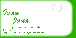 ivan jona business card